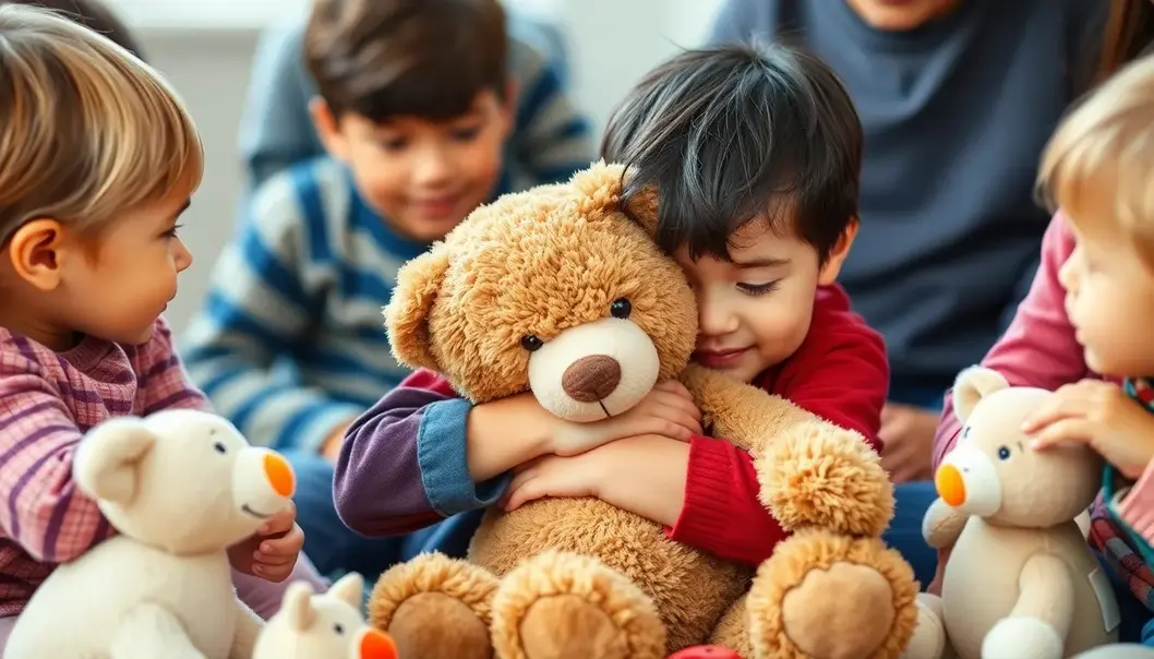 Children immersed in imaginative play with an array of toys.